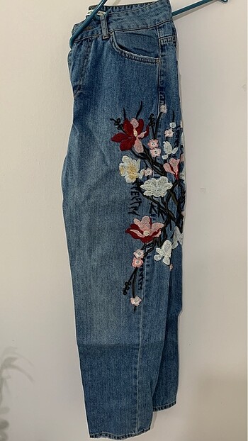 Addax Çiçekli Mom Jeans