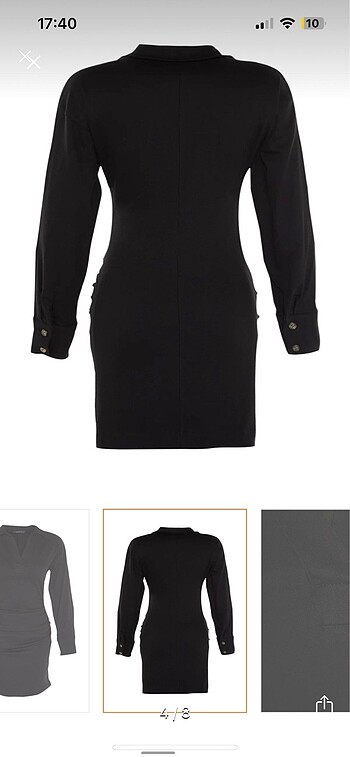 34 Beden siyah Renk Trendyol limited edition siyah elbise