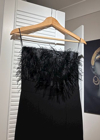 Siyah Tüylü Uzun Kadın Tulum - Görsel 2