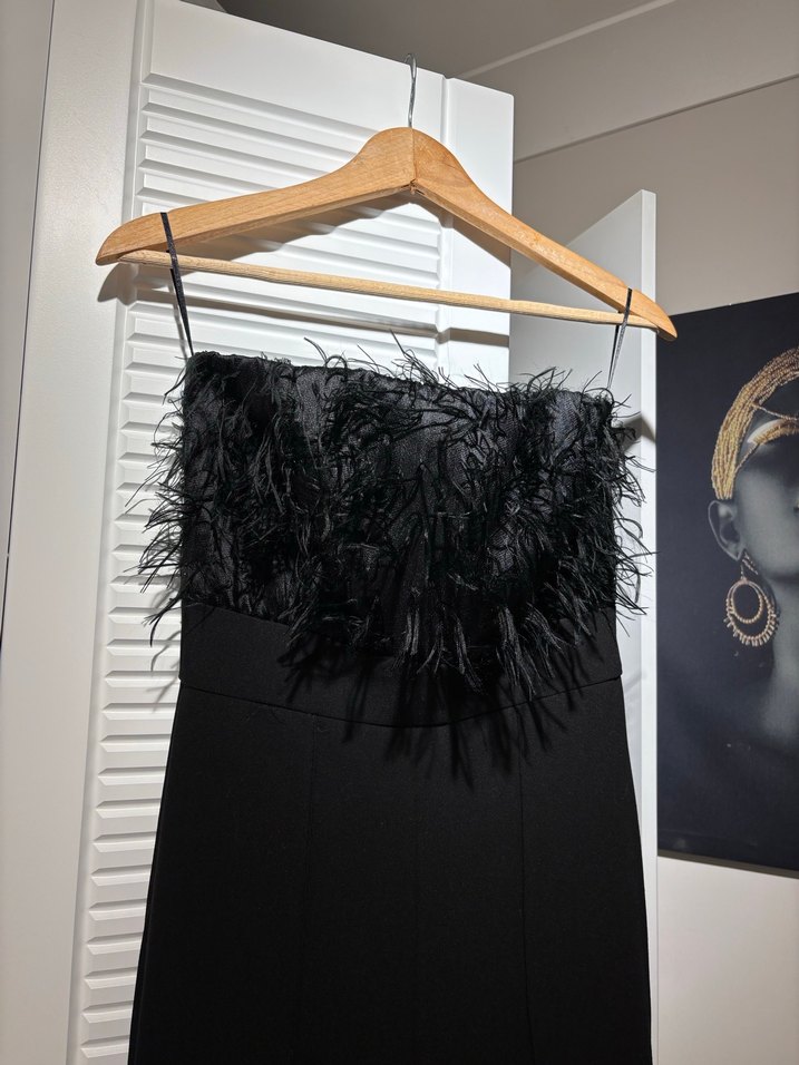 Siyah Tüylü Uzun Kadın Tulum - Görsel 2