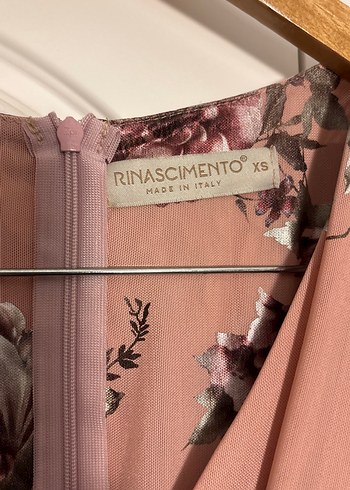 Pembe Midi V-Yaka Bohem elbise