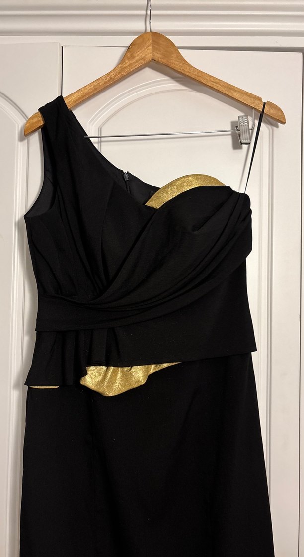 Fermuarlı Siyah Mini Tuxedo Elbise - Görsel 2