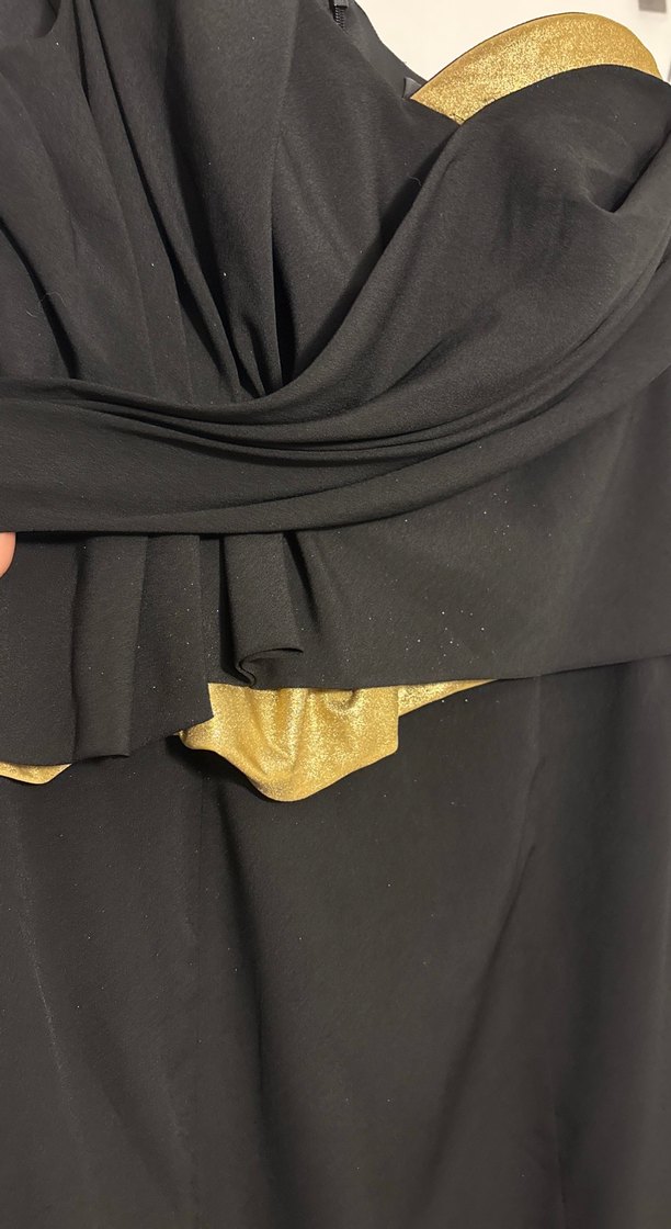 Fermuarlı Siyah Mini Tuxedo Elbise - Görsel 3