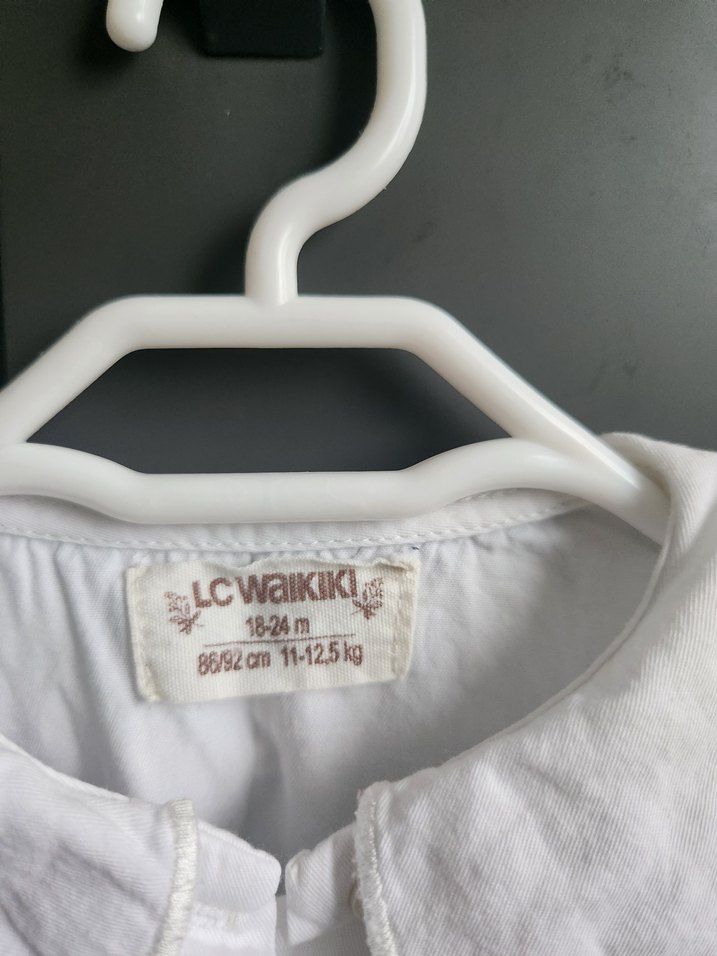 Nakışlı Beyaz Kız Çocuk Gömlek - Görsel 2