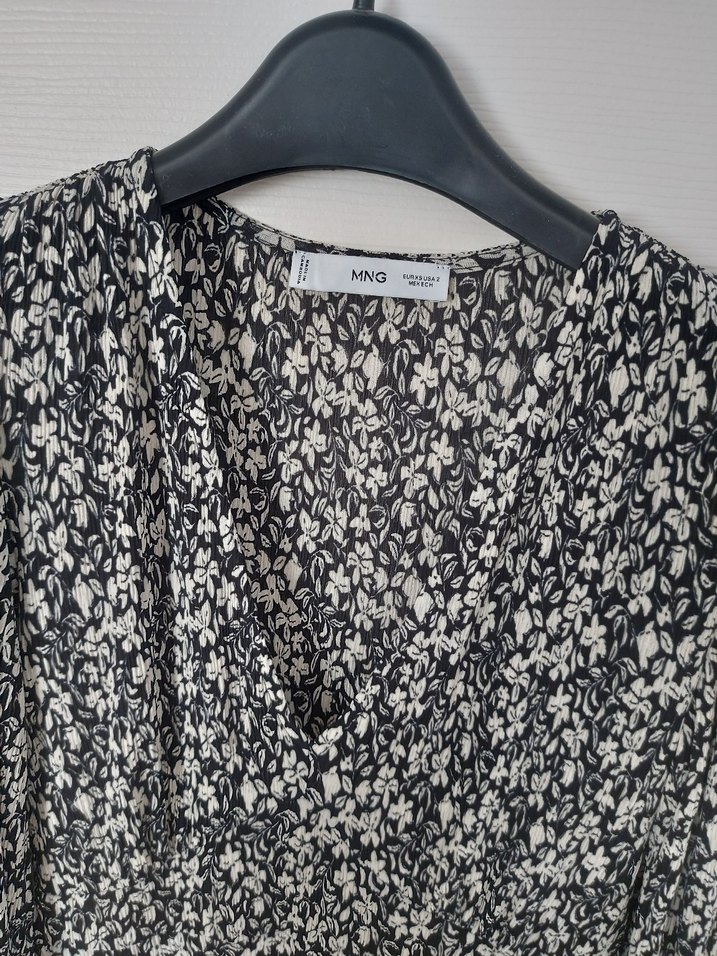 mango desenli elbise - Görsel 3