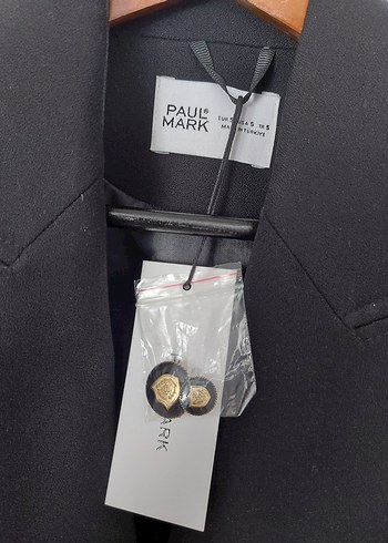 Düğmeli Siyah Kadın Blazer Ceket - Görsel 3