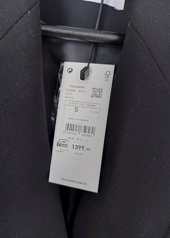 Düğmeli Siyah Kadın Blazer Ceket - Görsel 4