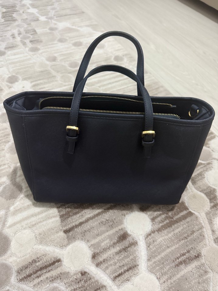 Lacivert  Deri şık çanta - Görsel 2