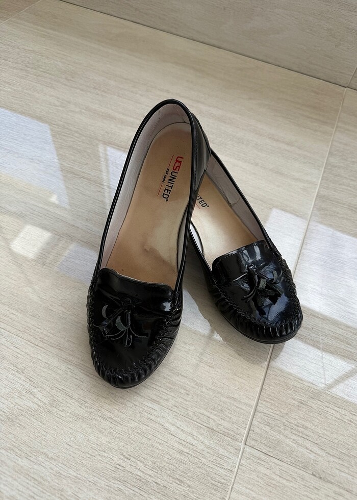 Siyah rugan babet ayakkabı - Görsel 2