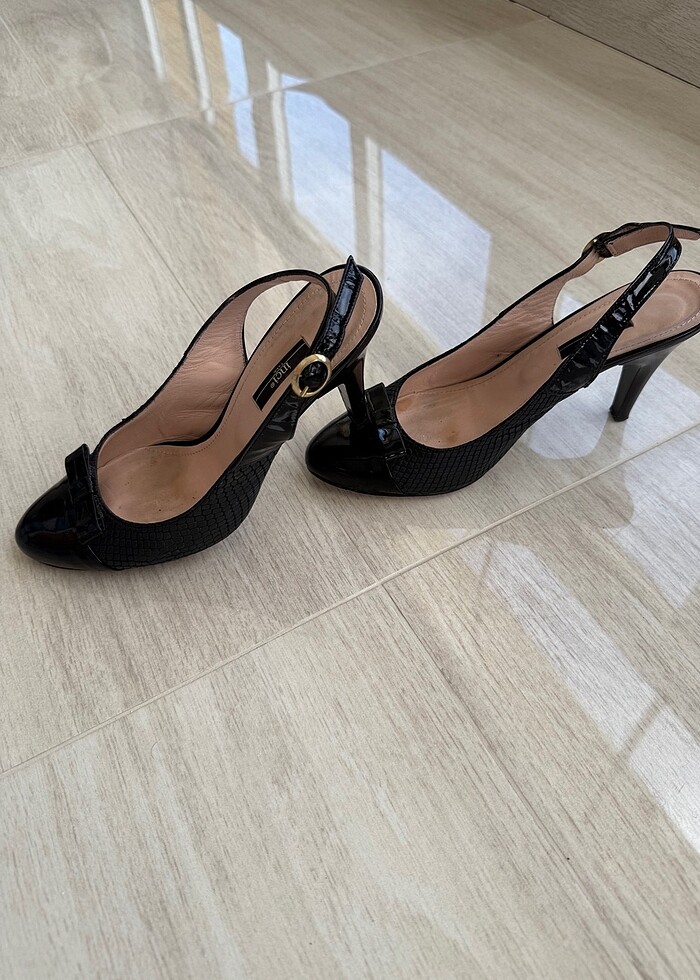 İnci marka arkası açık yazlık topuklu ayakkabı - Görsel 2