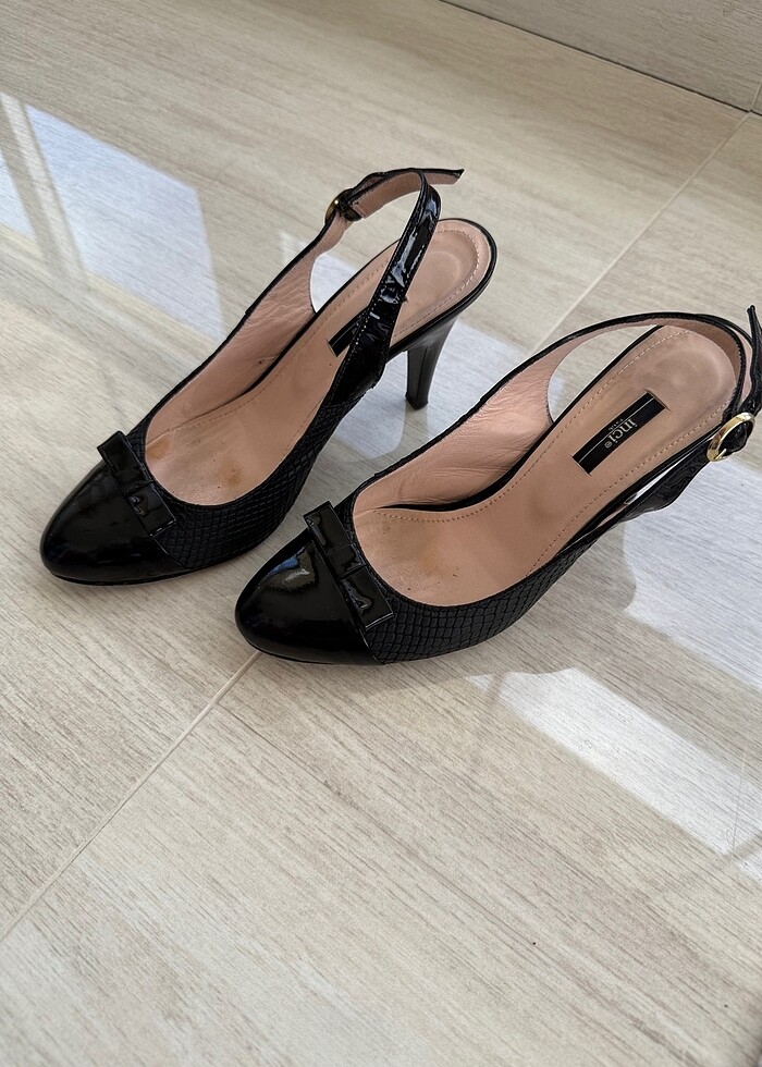 İnci marka arkası açık yazlık topuklu ayakkabı - Görsel 3