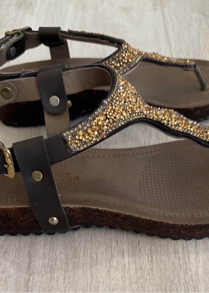 Bambi şık taşlı sandelet - Görsel 2