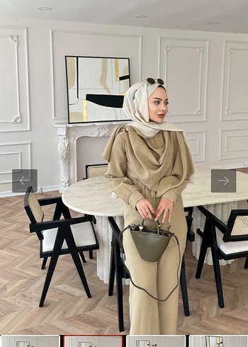 m Beden Drape yakalı tesettür alt üst takım