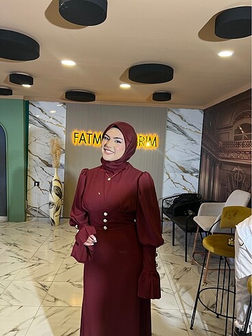 m Beden bordo Renk Melike Melikoğlu Elbise