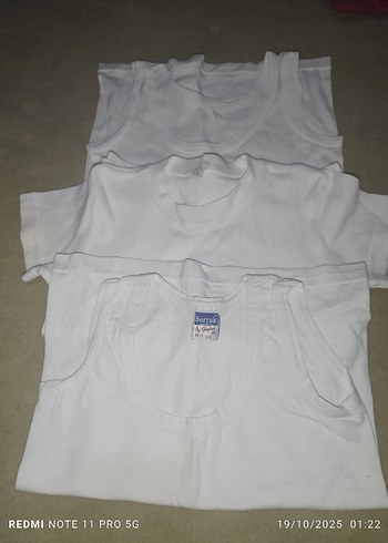 Beyaz Çocuk Atlet 3'lü Paket