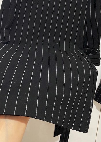 Kadın Siyah Çizgili Kuşaklı takım - Görsel 4