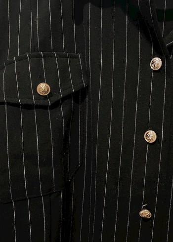Kadın Siyah Çizgili Kuşaklı takım - Görsel 7