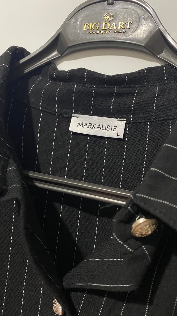 Kadın Siyah Çizgili Kuşaklı takım - Görsel 5