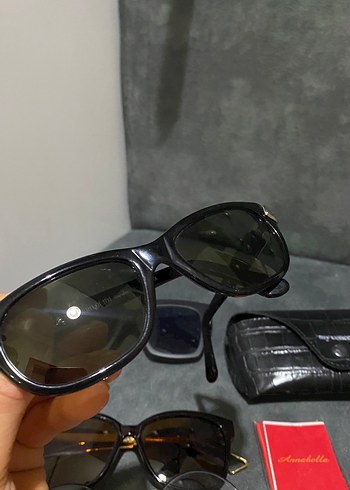 Siyah Parlak Kadın Güneş Gözlüğü Seti - Görsel 5