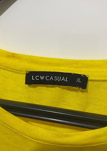 Sarı Loose Fit Kısa Kollu Tişört - Görsel 3