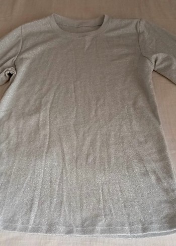 Kız Çocuk Gri  uzun Kollu Tişört - Görsel 2