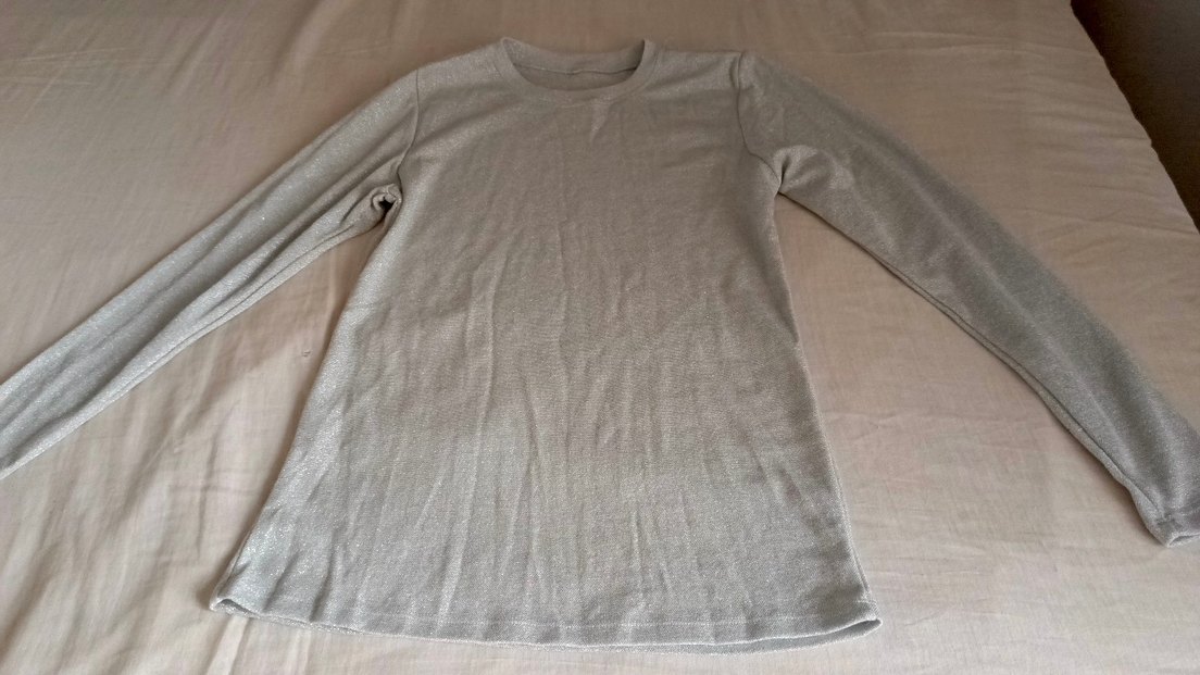 Kız Çocuk Gri  uzun Kollu Tişört - Görsel 2