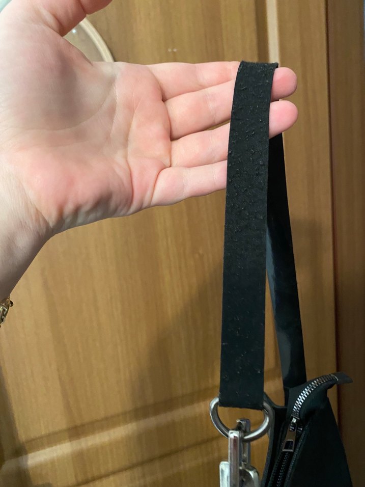 Zincir Detaylı Siyah Deri Kadın Çanta - Görsel 2