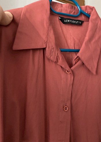 Bordo Kadın Keten Uzun Kollu Gömlek - Görsel 3