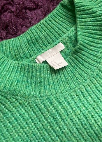 Yeşil Örgü Kadın Kazak - Görsel 2