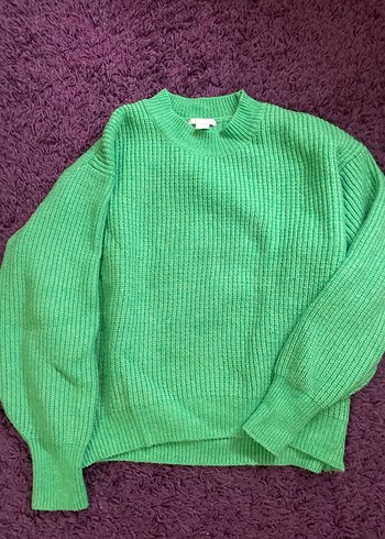 Yeşil Örgü Kadın Kazak - Görsel 3