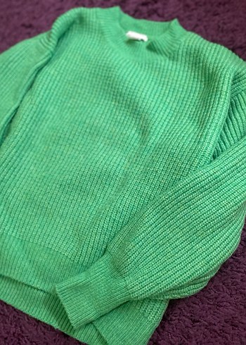 Yeşil Örgü Kadın Kazak - Görsel 4