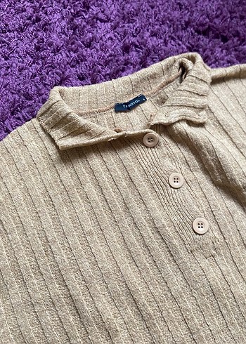 Düğmeli triko kazak - Görsel 3