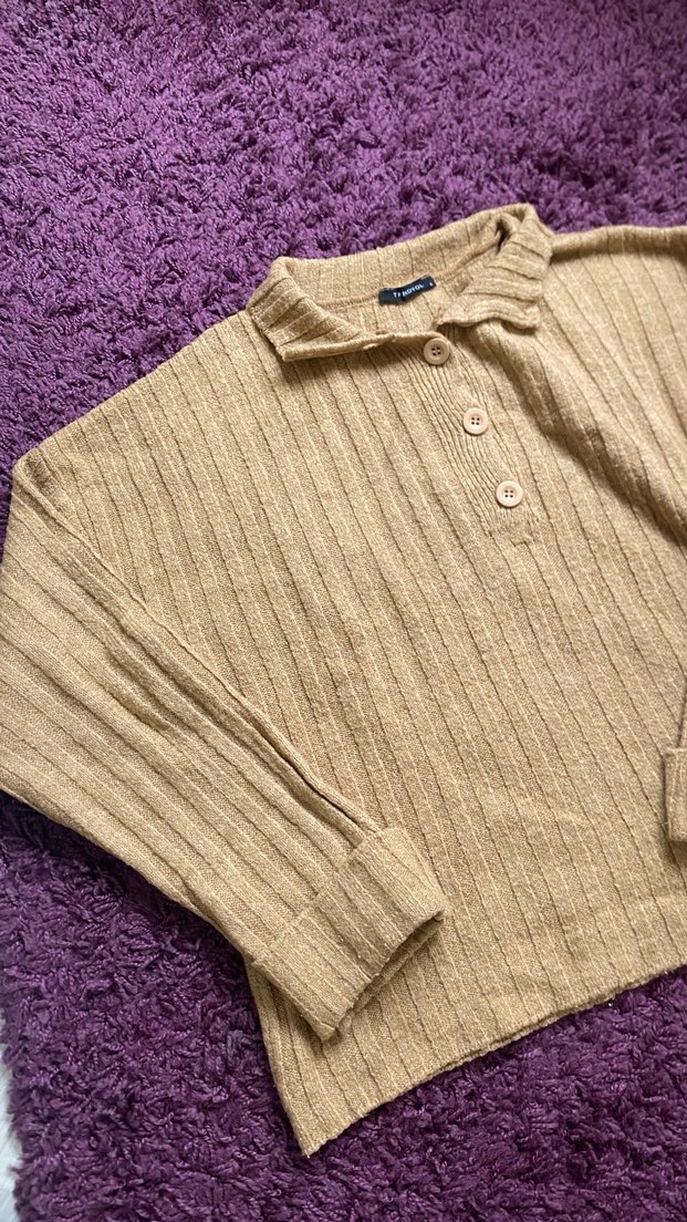 Düğmeli triko kazak - Görsel 2