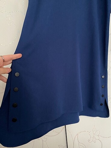 İndigo pantolon tunik takım - Görsel 5