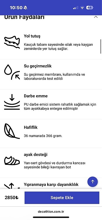 Su geçirmez decathlon erkek bot - Görsel 4
