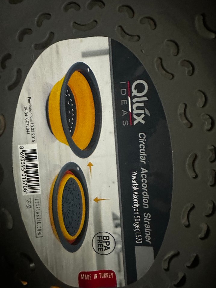 Gri ve Sarı Katlanabilir Mutfak Süzgeci Seti - Görsel 3