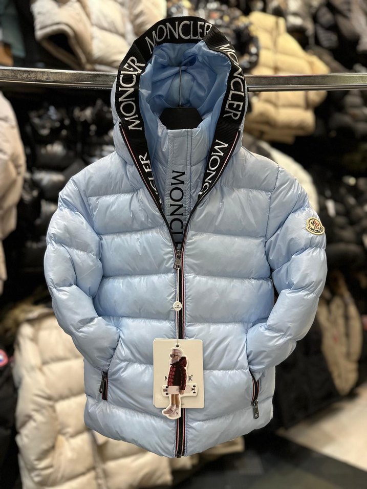 Moncler Mavi Kısa Fermuarlı Mont - Görsel 3
