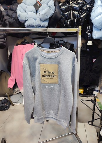 Burberry Gri Regular Fit Sweatshirt - Görsel 2