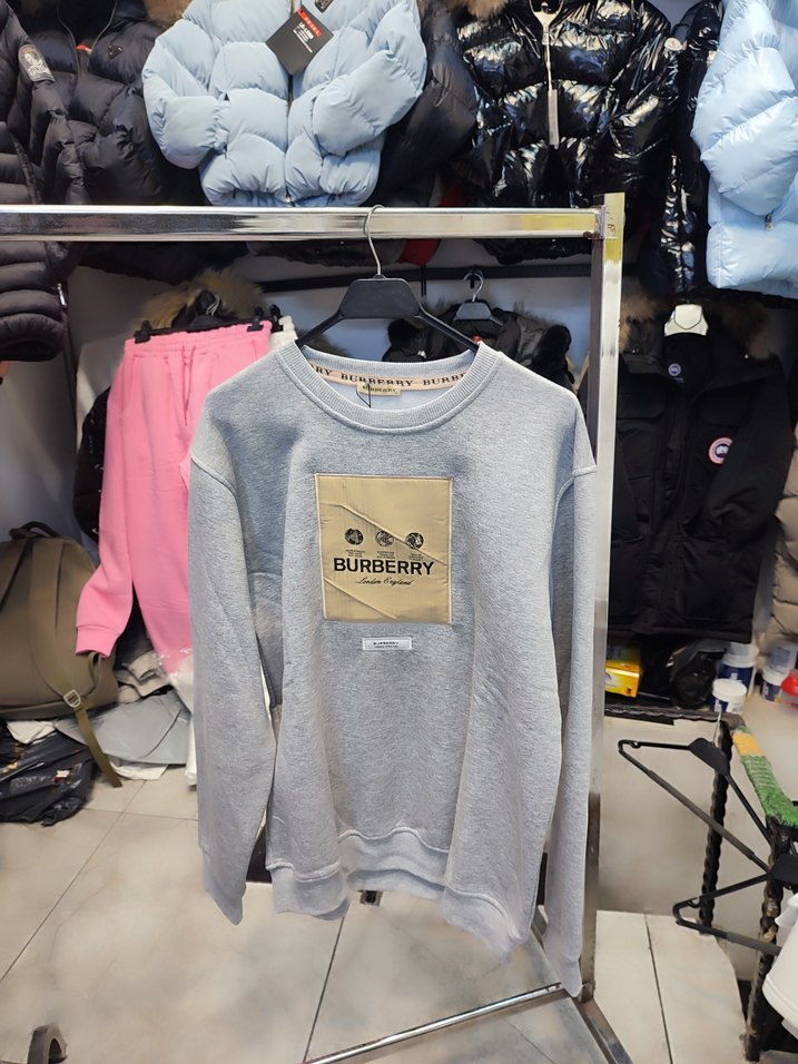 Burberry Gri Regular Fit Sweatshirt - Görsel 2