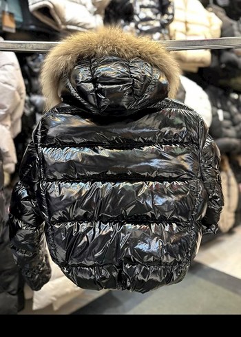 Kürklü Siyah Çocuk Kısa Kışlık Mont - Görsel 2