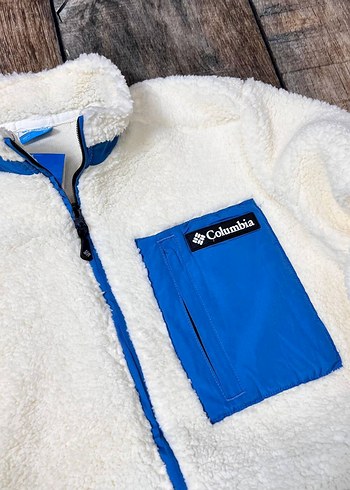 Columbia Beyaz Fermuarlı Erkek Polar Ceket - Görsel 2