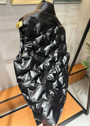 Siyah Deri Fermuarlı Erkek Yelek - Görsel 3