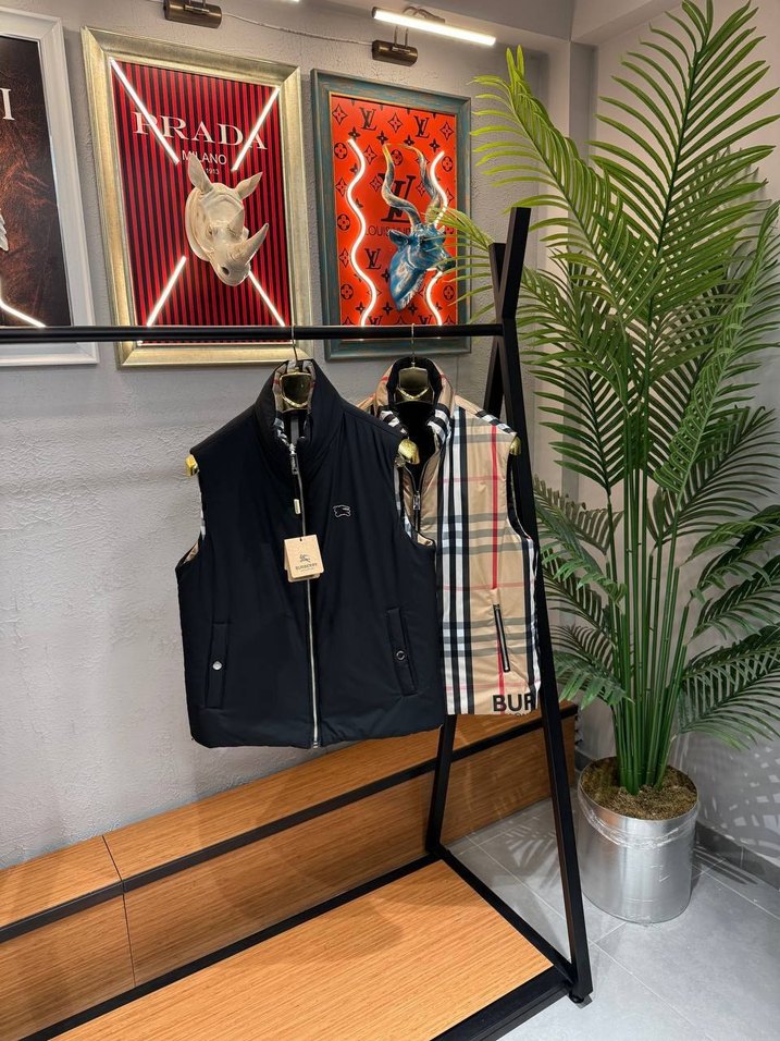 Dik Yaka Fermuarlı Desenli Erkek Yelek - Görsel 5