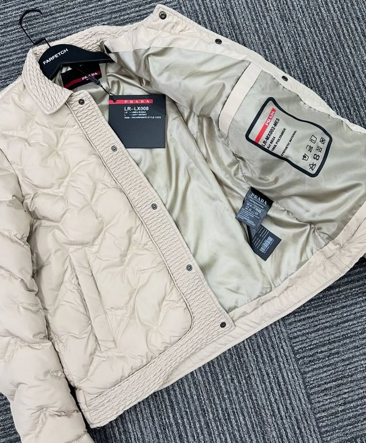 Düğmeli Beyaz Erkek Midi Mont - Görsel 2