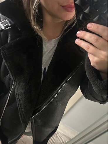 l Beden siyah Renk stradivarius biker ceket