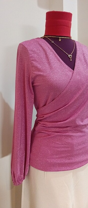 Diğer Simli drapa modeli bluz
