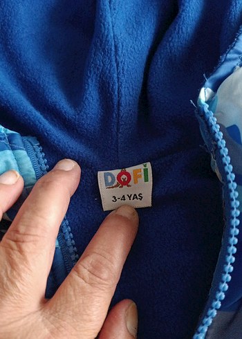 Mavi Fermuarlı Erkek Çocuk Ceketi 3-4 Yaş
