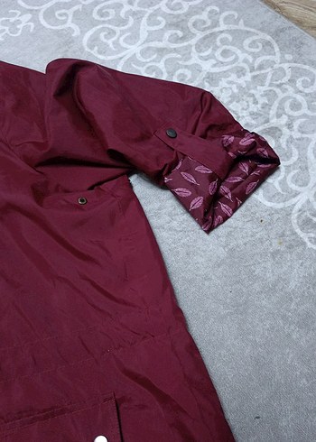 Yağmurluk Bordo - Görsel 5