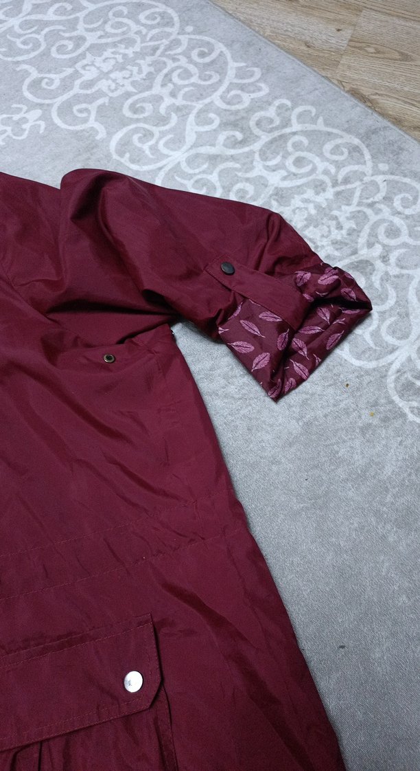 Yağmurluk Bordo - Görsel 5