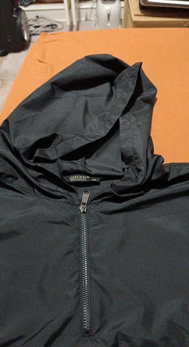 Siyah Bayan Midi Yağmurluk - Görsel 2